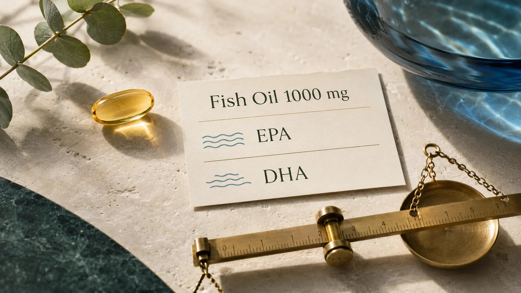 鱼油1000mg与EPA DHA标签比较