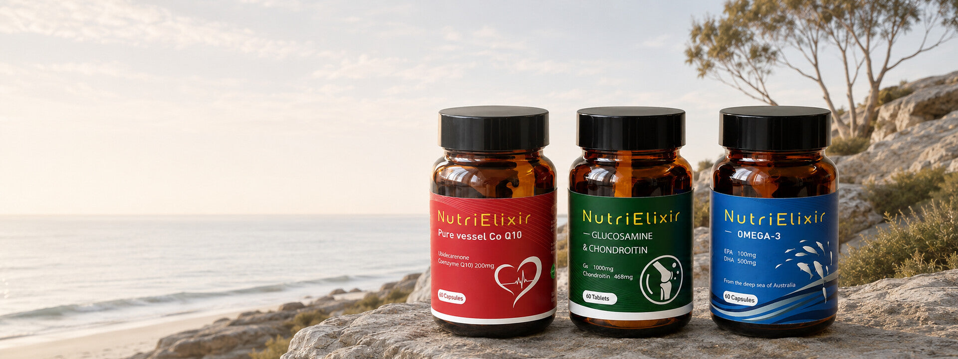 Nutri Elixir三款澳洲制造产品与澳大利亚海岸